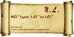 Mátyus László névjegykártya